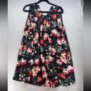 Umgee Floral Blouse - Black and Red